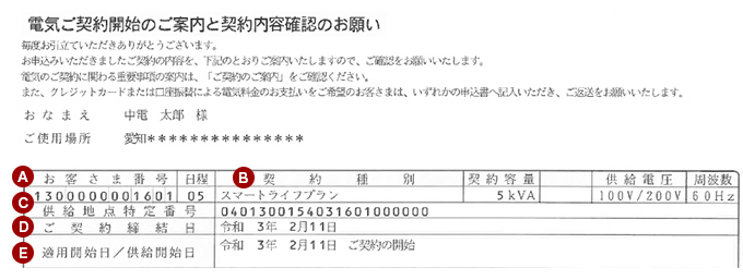 中部電力解約に必要な情報