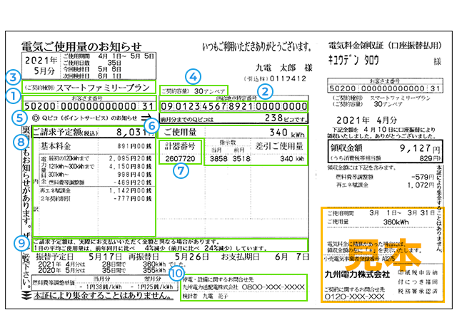 九州電力から新電力切り替えに必要な情報