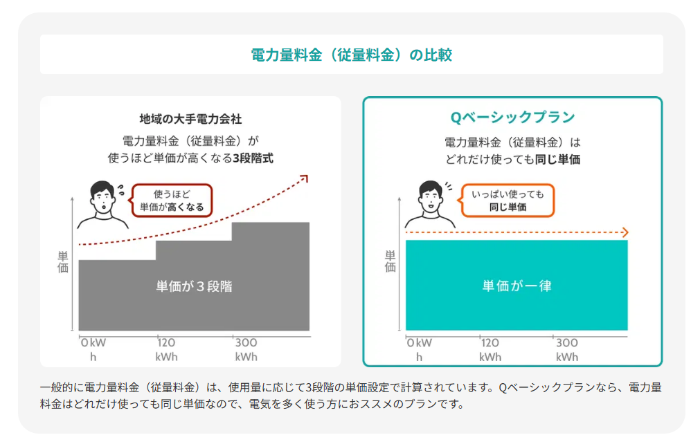 キューエネスでんき　電力量料金
