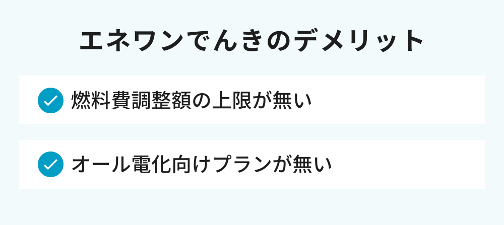 エネワン電気のデメリット