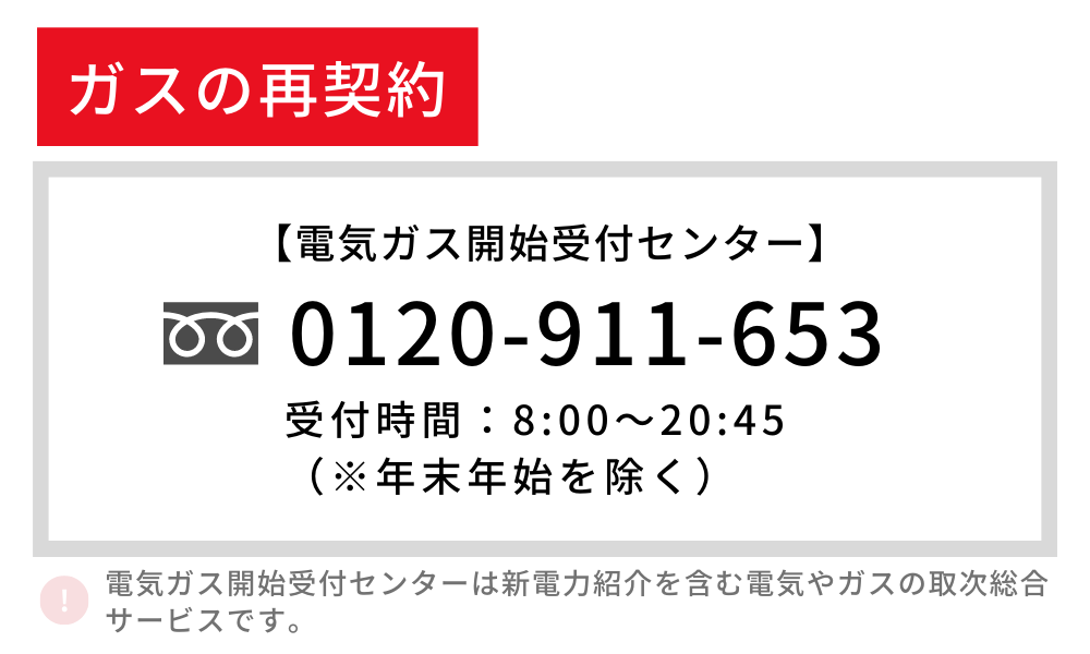 ガスの再契約