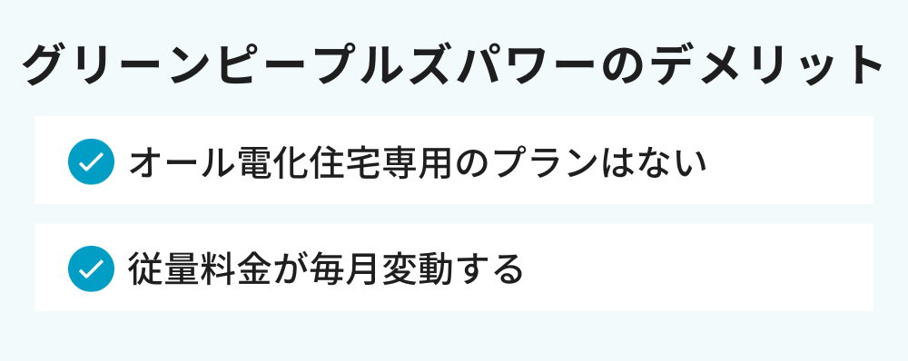グリーンピープルズパワー デメリット