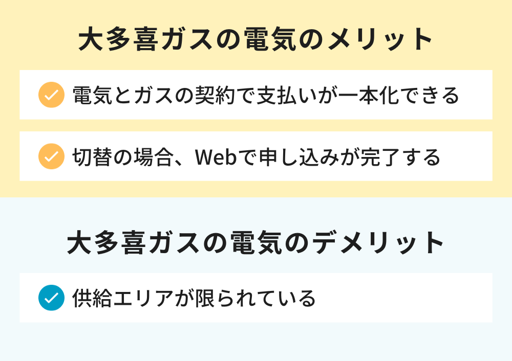 大多喜ガスの電気 メリット デメリット