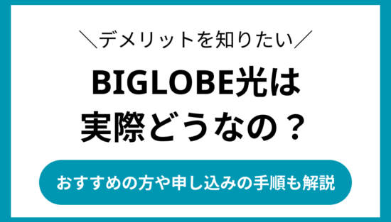 BIGLOBE光 デメリット
