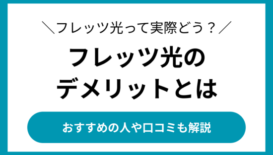 フレッツ光　デメリット