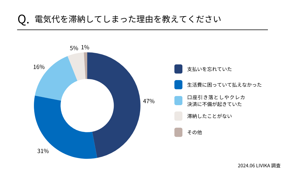 電気代を滞納してしまった理由を教えてください
